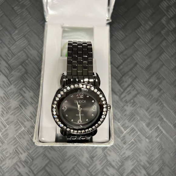 MZ Berger& Company StudioTime Black Tone Quartz Ladies Watch - Picture 3 of 7